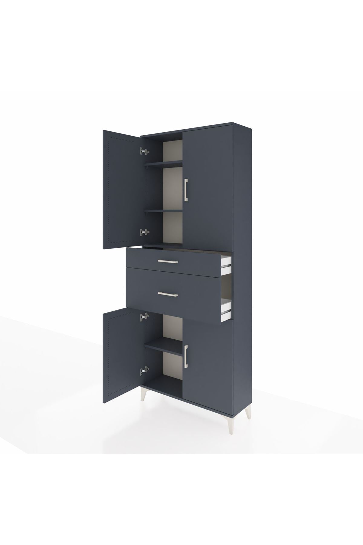 Arges Dolap 4 Raflı 2 Çekmeceli 4 Kapaklı 88x30x221 - S30M170V5A