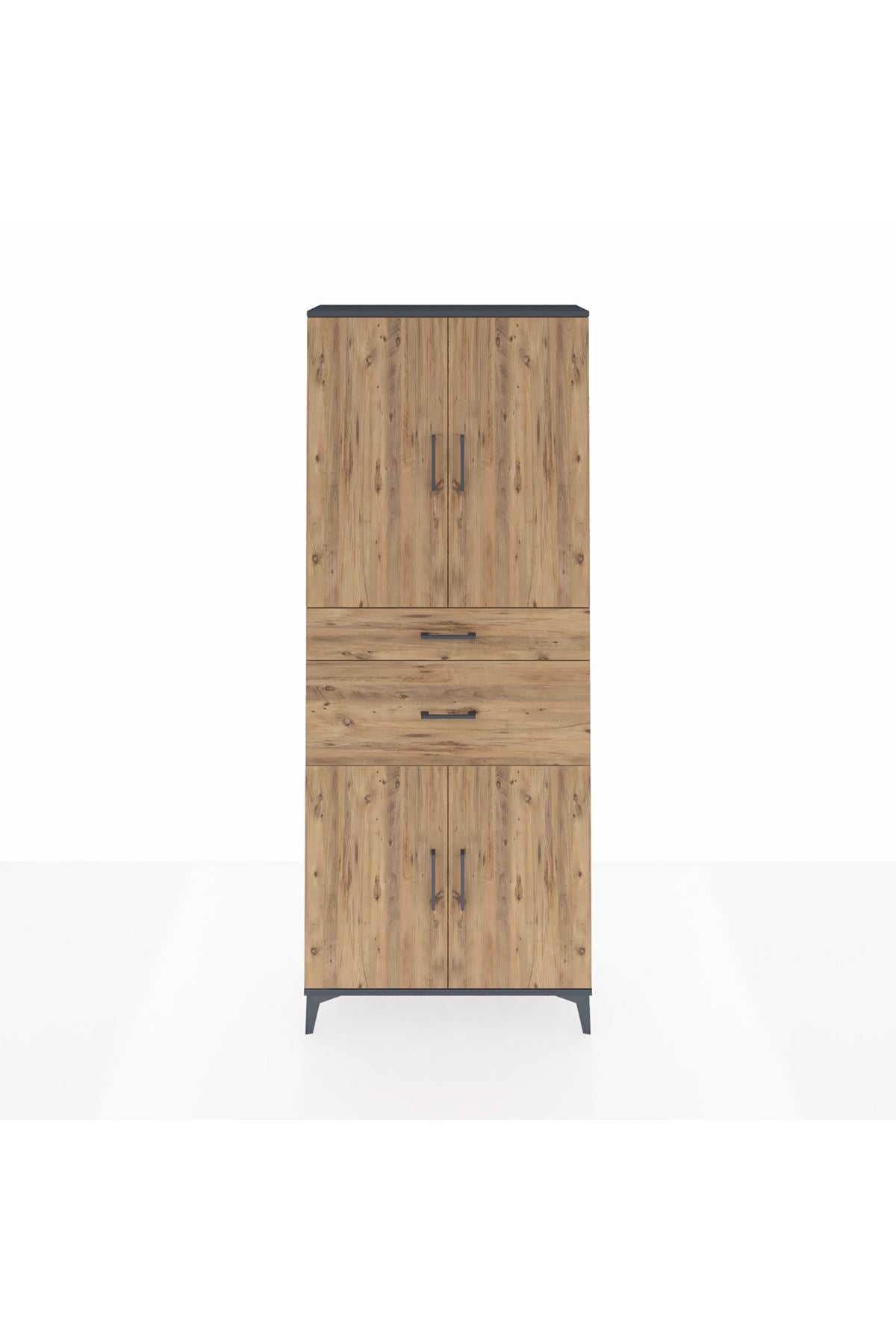 Arges Dolap 4 Raflı 2 Çekmeceli 4 Kapaklı 88x30x221 - S30M170V6A