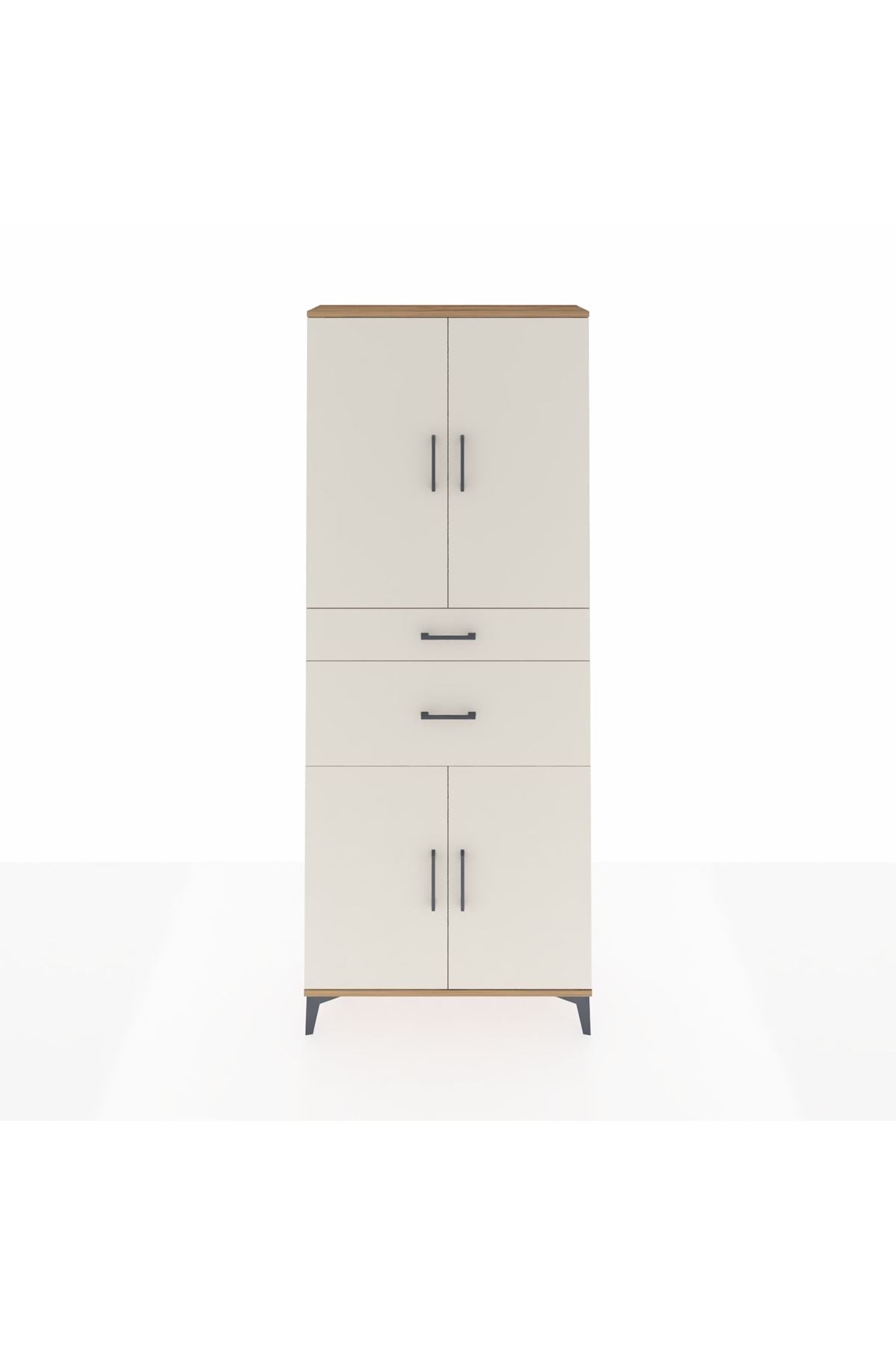 Arges Dolap 4 Raflı 2 Çekmeceli 4 Kapaklı 88x30x221 - S30M170V7A