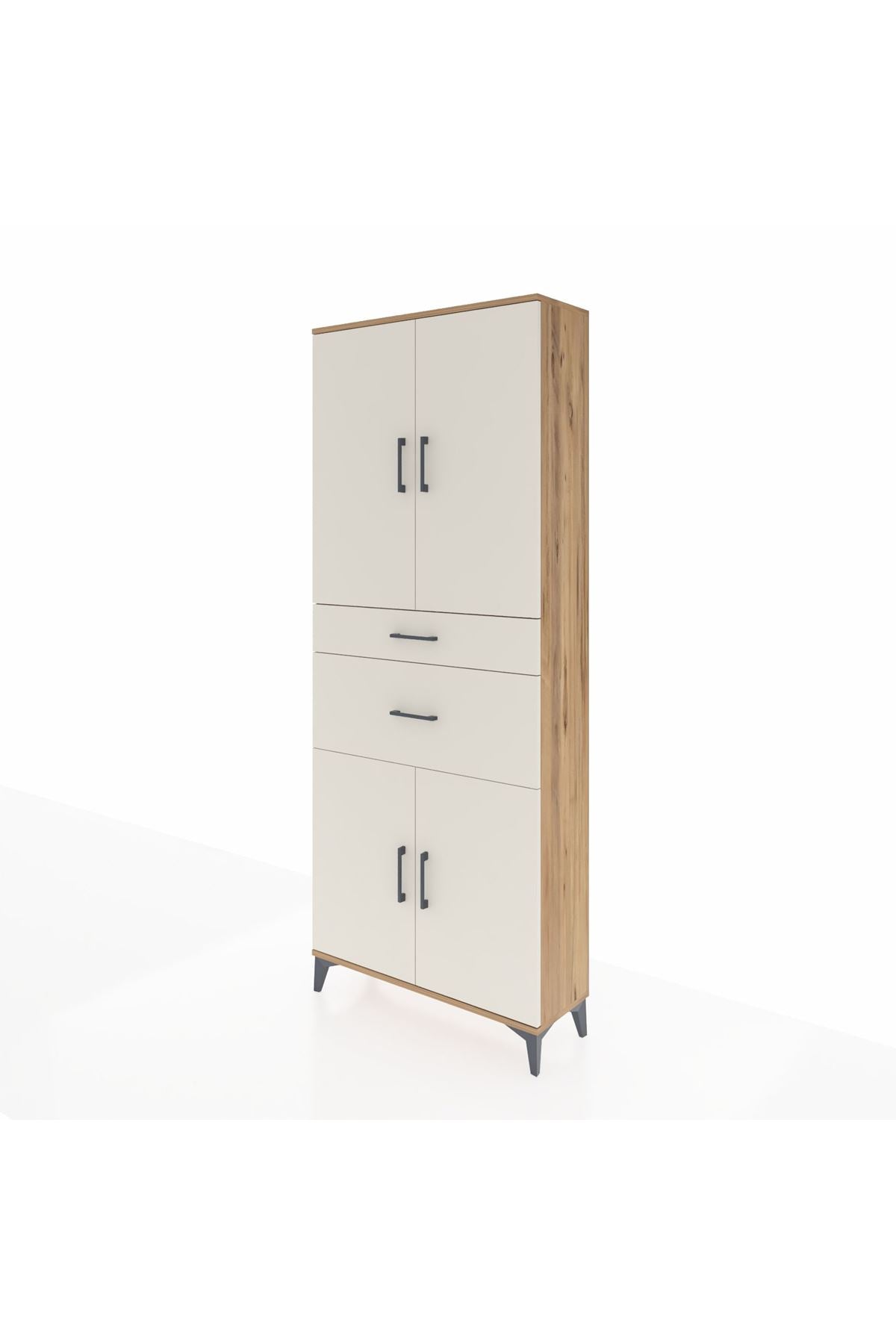 Arges Dolap 4 Raflı 2 Çekmeceli 4 Kapaklı 88x30x221 - S30M170V7A