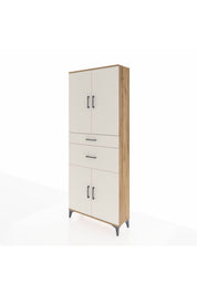 Arges Dolap 4 Raflı 2 Çekmeceli 4 Kapaklı 88x30x221 - S30M170V7A