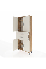 Arges Dolap 4 Raflı 2 Çekmeceli 4 Kapaklı 88x30x221 - S30M170V7A