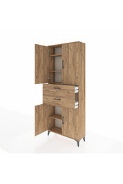 Arges Dolap 4 Raflı 2 Çekmeceli 4 Kapaklı 88x30x221 - S30M170V9A