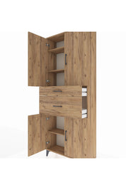 Arges Dolap 4 Raflı 2 Çekmeceli 4 Kapaklı 88x30x221 - S30M170V9A