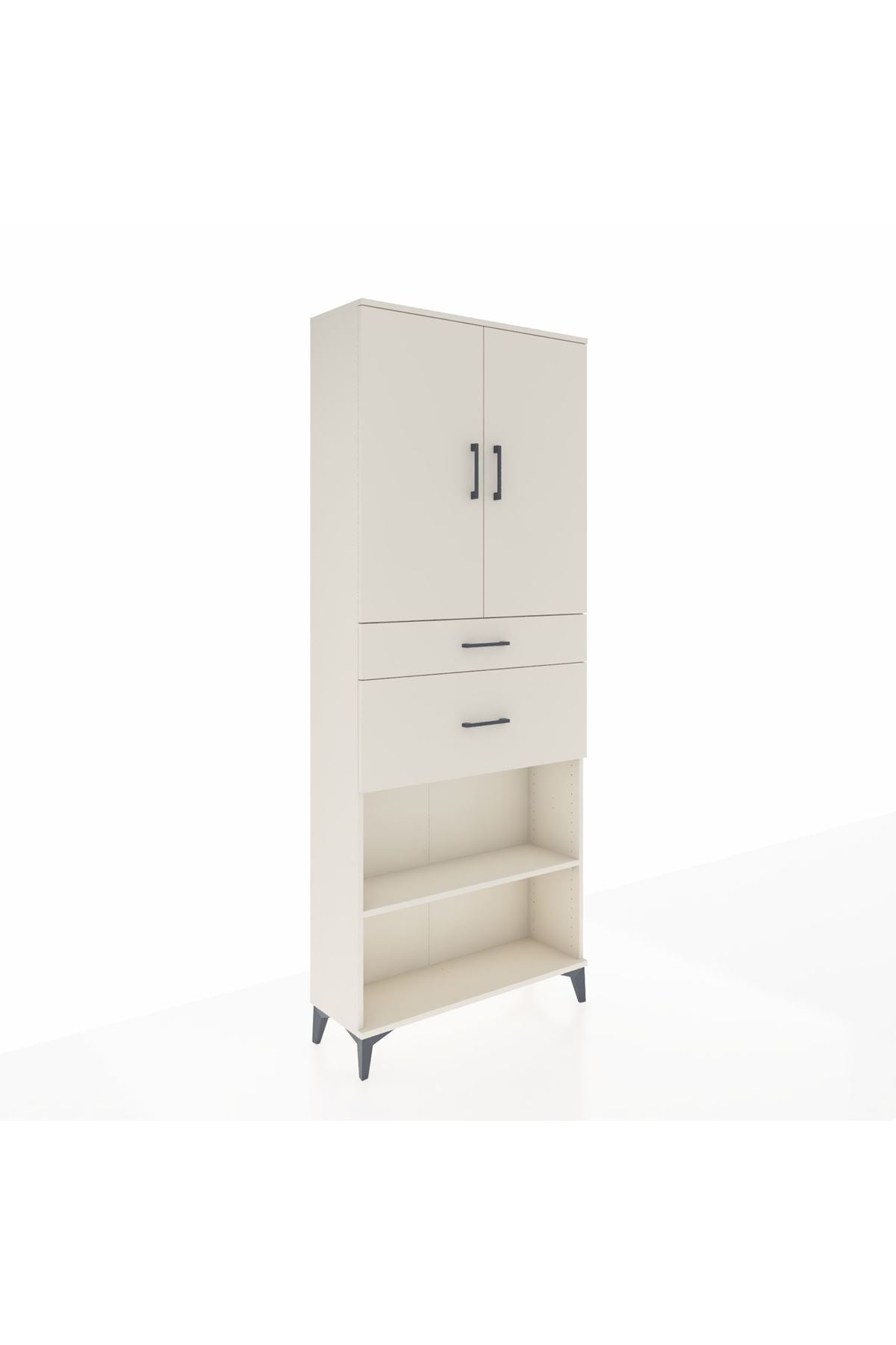 Arges Dolap 4 Raflı 2 Çekmeceli 2 Kapaklı 88x30x221 - S30M171V1A
