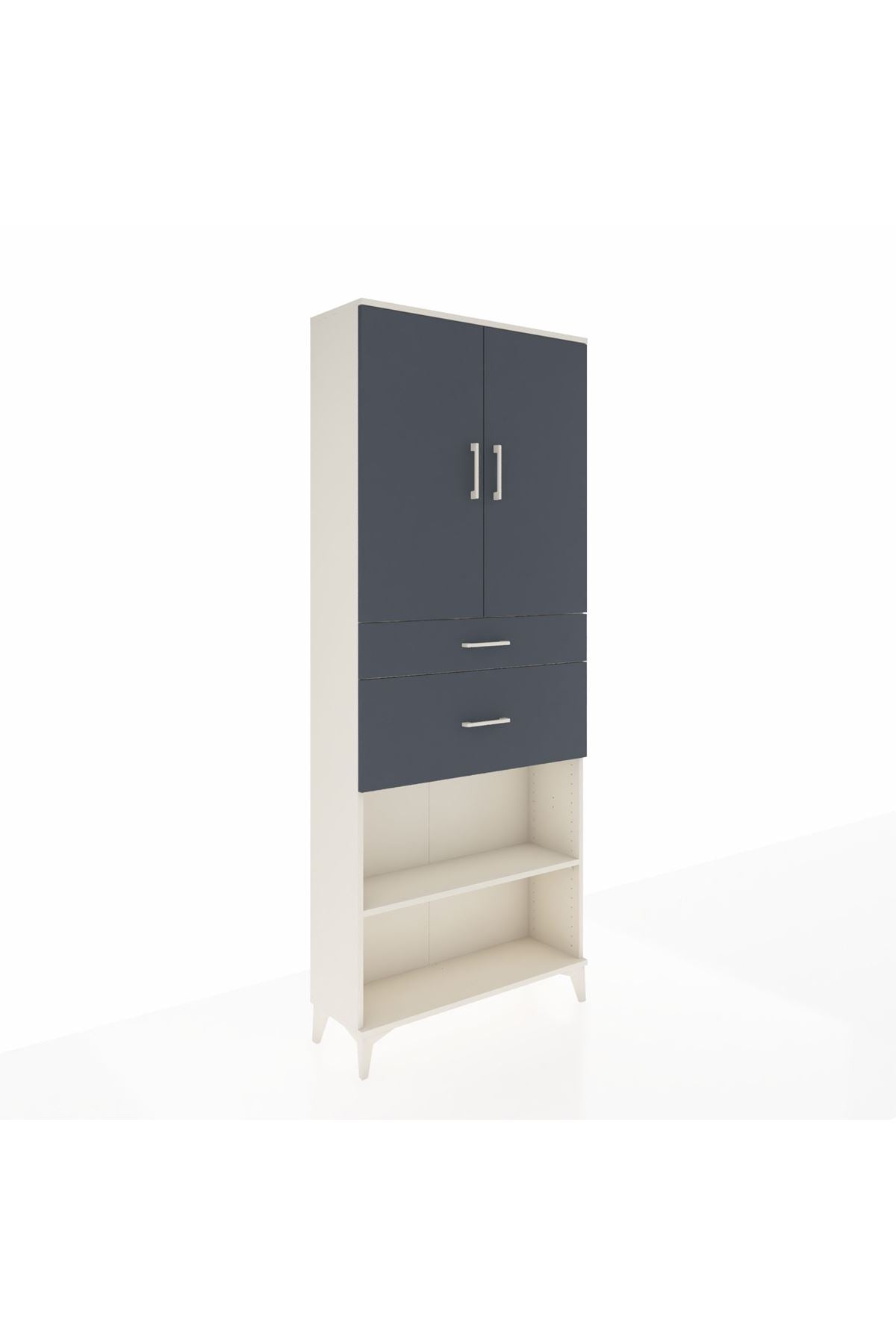 Arges Dolap 4 Raflı 2 Çekmeceli 2 Kapaklı 88x30x221 - S30M171V2A