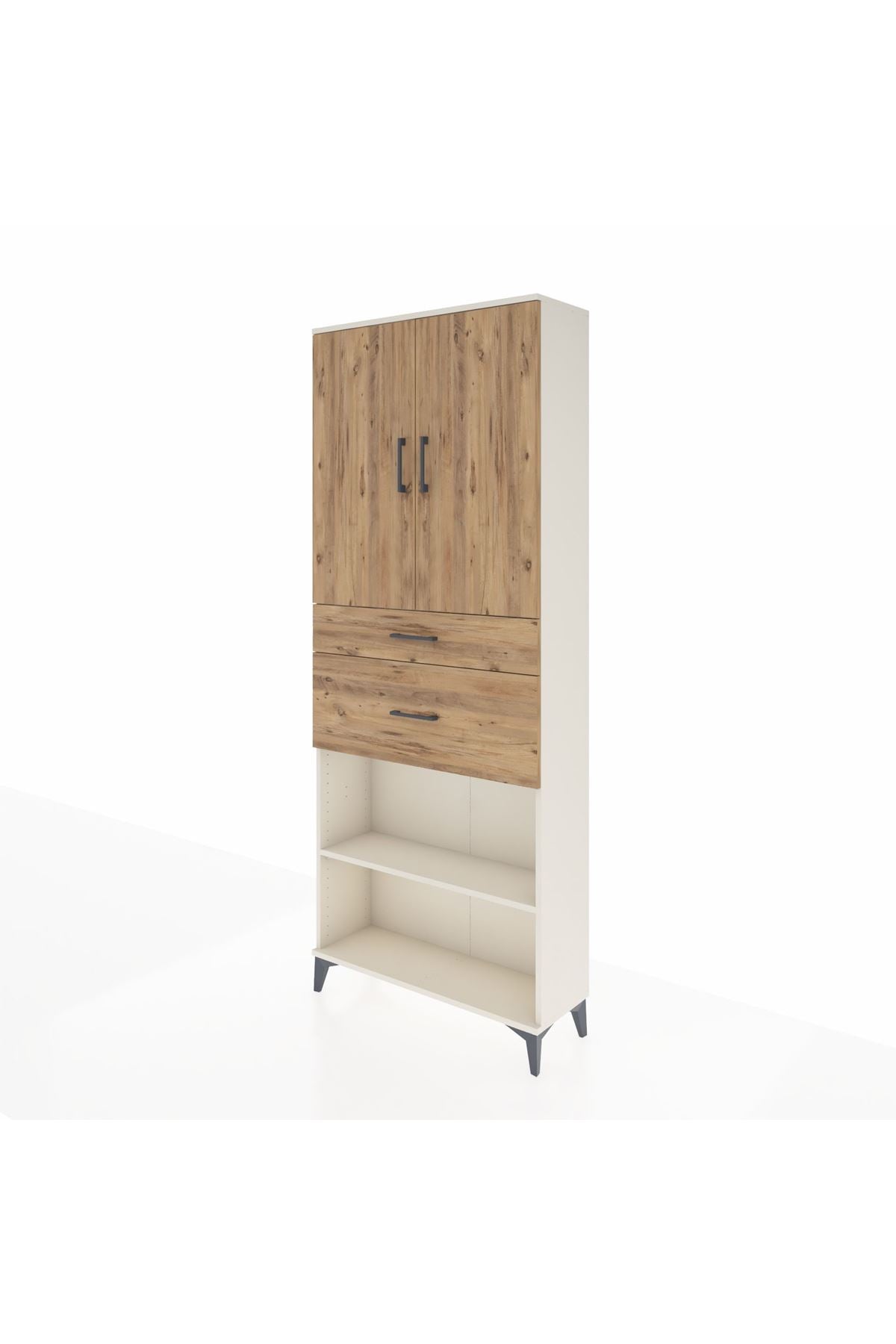 Arges Dolap 4 Raflı 2 Çekmeceli 2 Kapaklı 88x30x221 - S30M171V3A