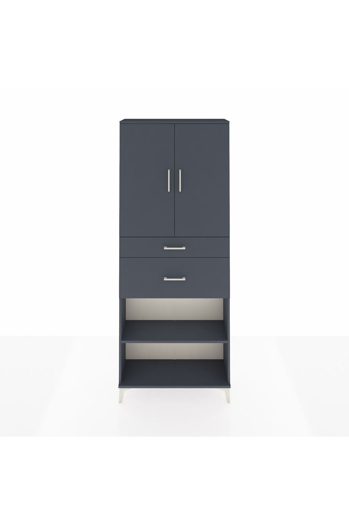 Arges Dolap 4 Raflı 2 Çekmeceli 2 Kapaklı 88x30x221 - S30M171V5A