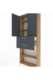 Arges Dolap 4 Raflı 2 Çekmeceli 2 Kapaklı 88x30x221 - S30M171V8A