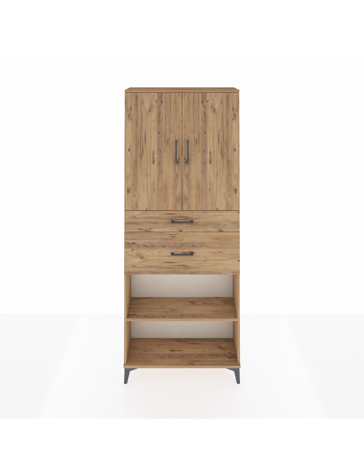 Arges Dolap 4 Raflı 2 Çekmeceli 2 Kapaklı 88x30x221 - S30M171V9A