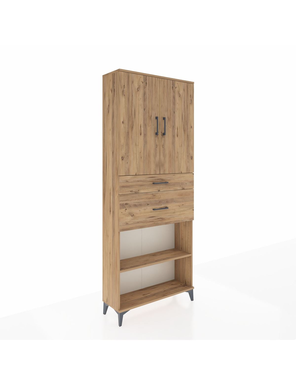 Arges Dolap 4 Raflı 2 Çekmeceli 2 Kapaklı 88x30x221 - S30M171V9A
