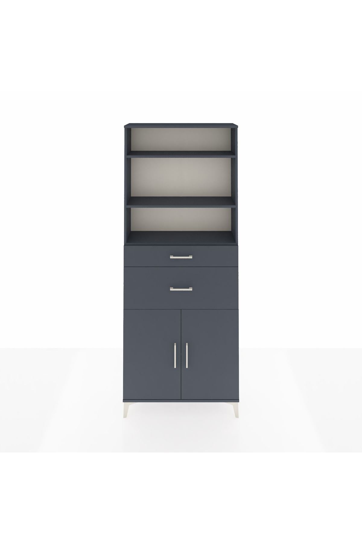 Arges Dolap 4 Raflı 2 Çekmeceli 2 Kapaklı 88x30x221 - S30M172V5A