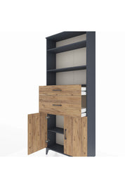 Arges Dolap 4 Raflı 2 Çekmeceli 2 Kapaklı 88x30x221 - S30M172V6A
