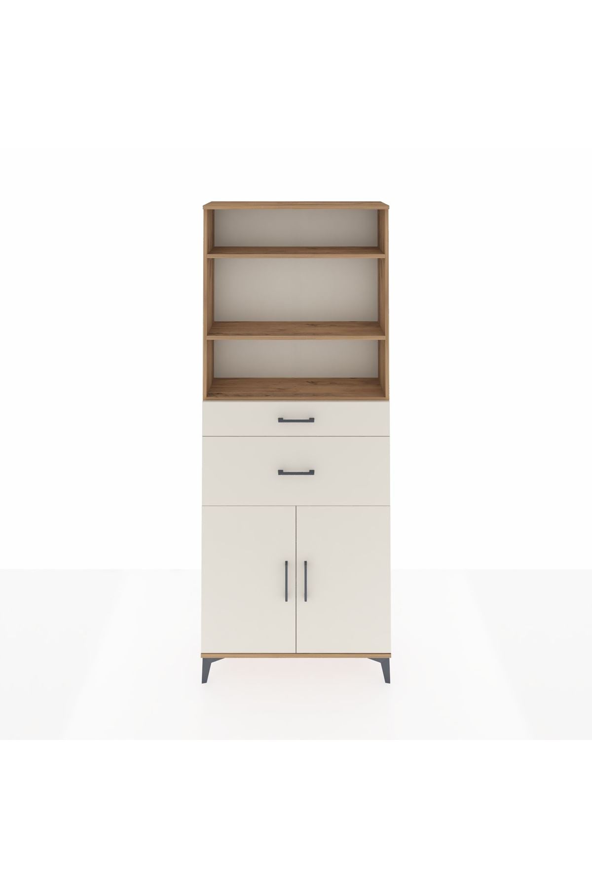 Arges Dolap 4 Raflı 2 Çekmeceli 2 Kapaklı 88x30x221 - S30M172V7A