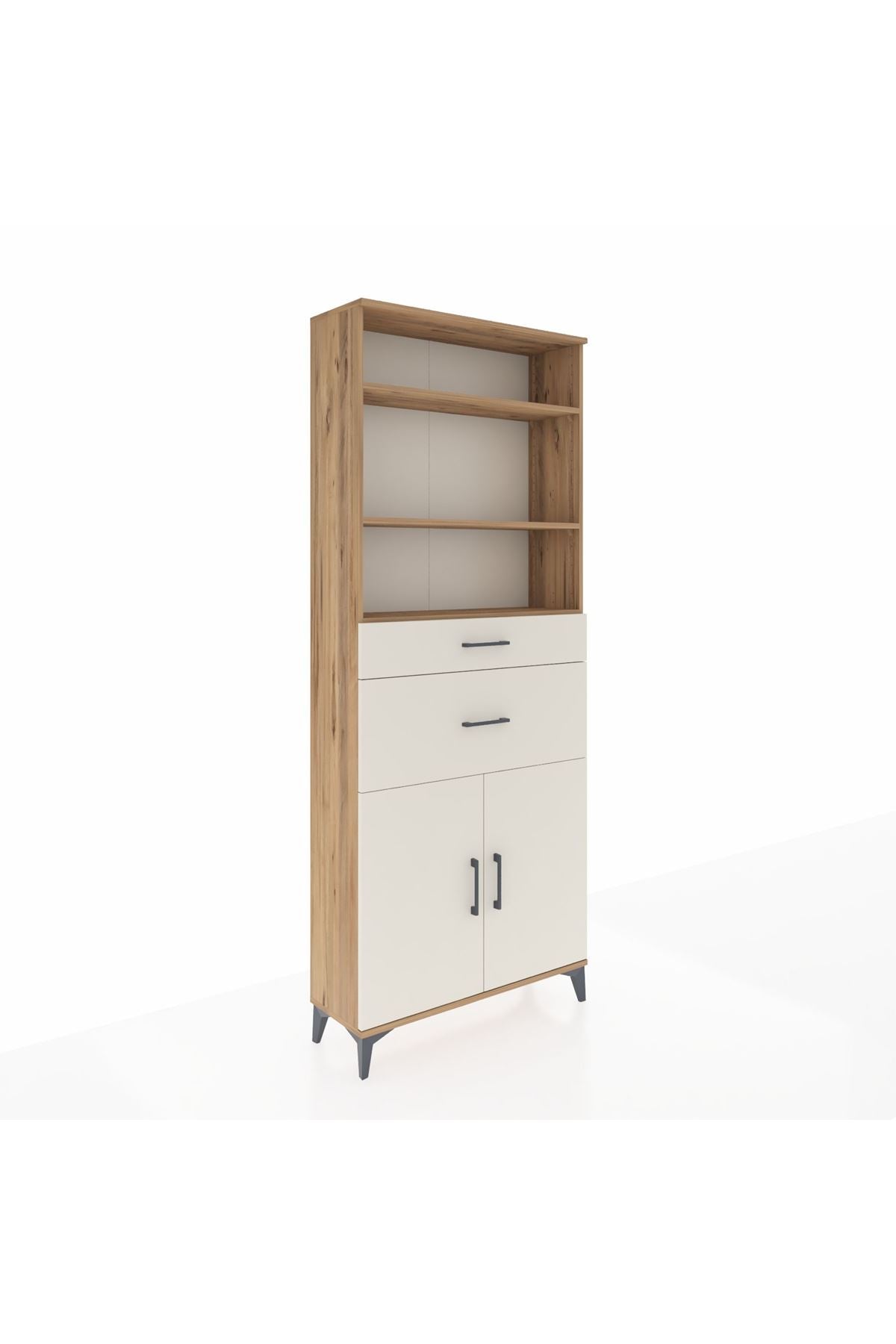 Arges Dolap 4 Raflı 2 Çekmeceli 2 Kapaklı 88x30x221 - S30M172V7A