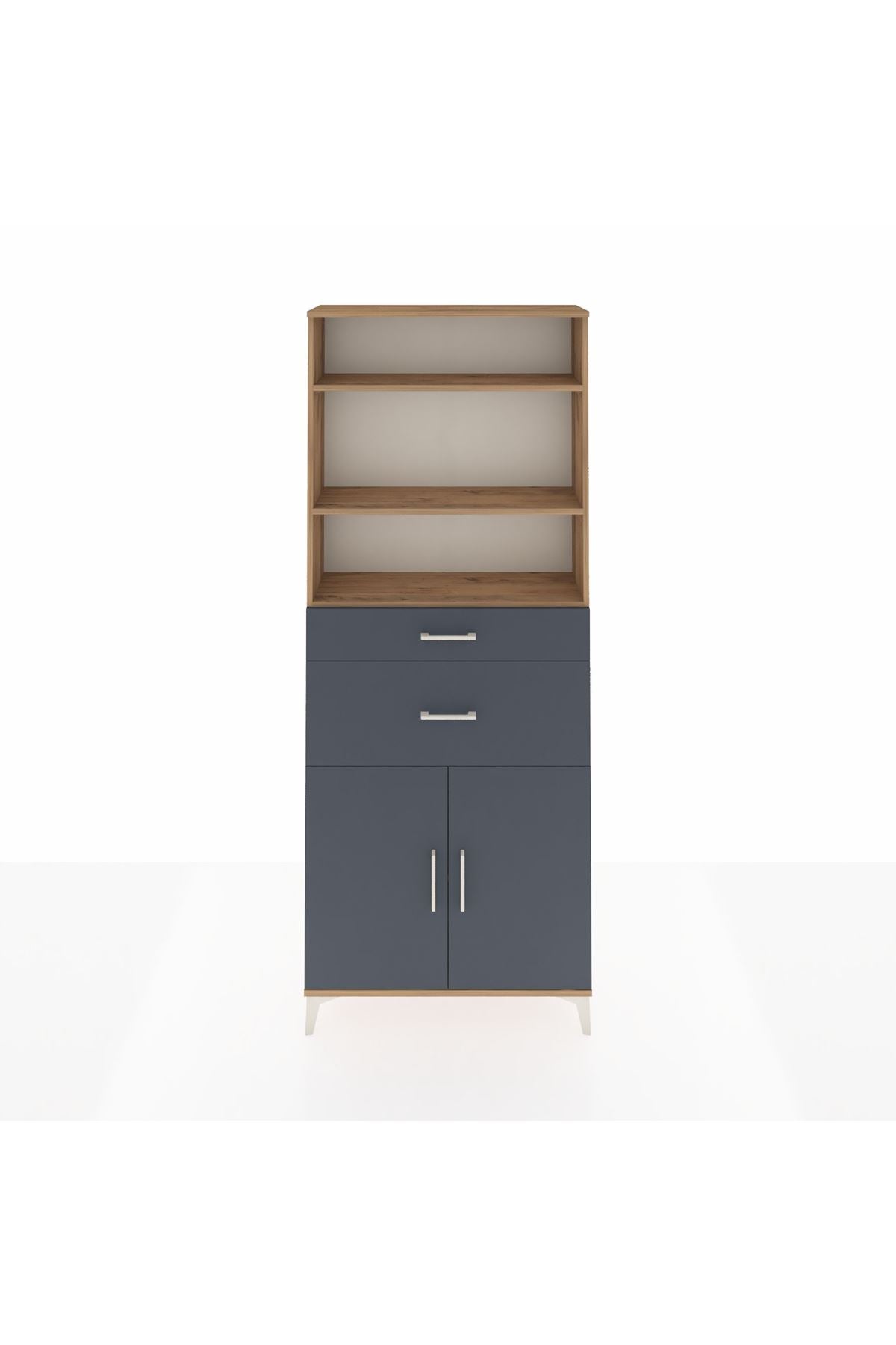 Arges Dolap 4 Raflı 2 Çekmeceli 2 Kapaklı 88x30x221 - S30M172V8A