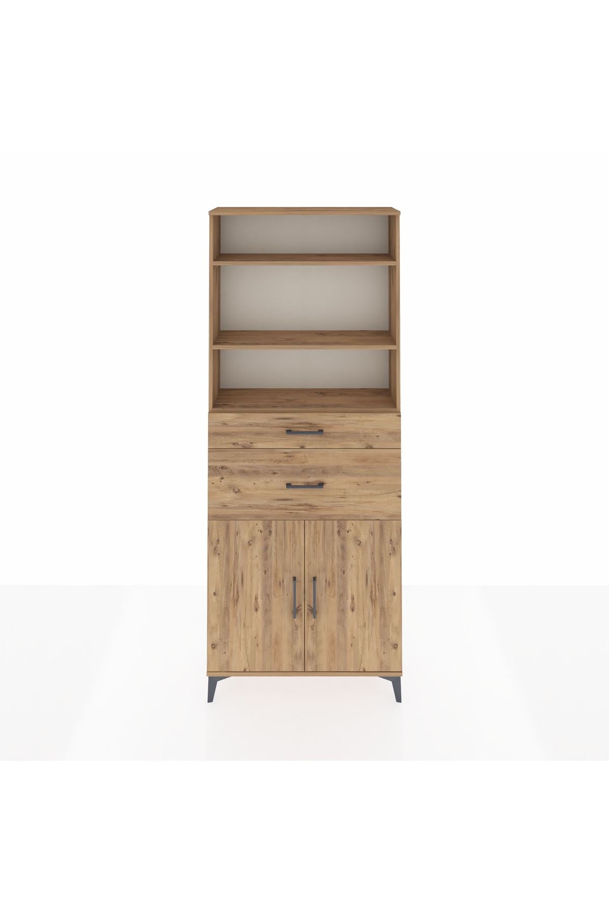 Arges Dolap 4 Raflı 2 Çekmeceli 2 Kapaklı 88x30x221 - S30M172V9A
