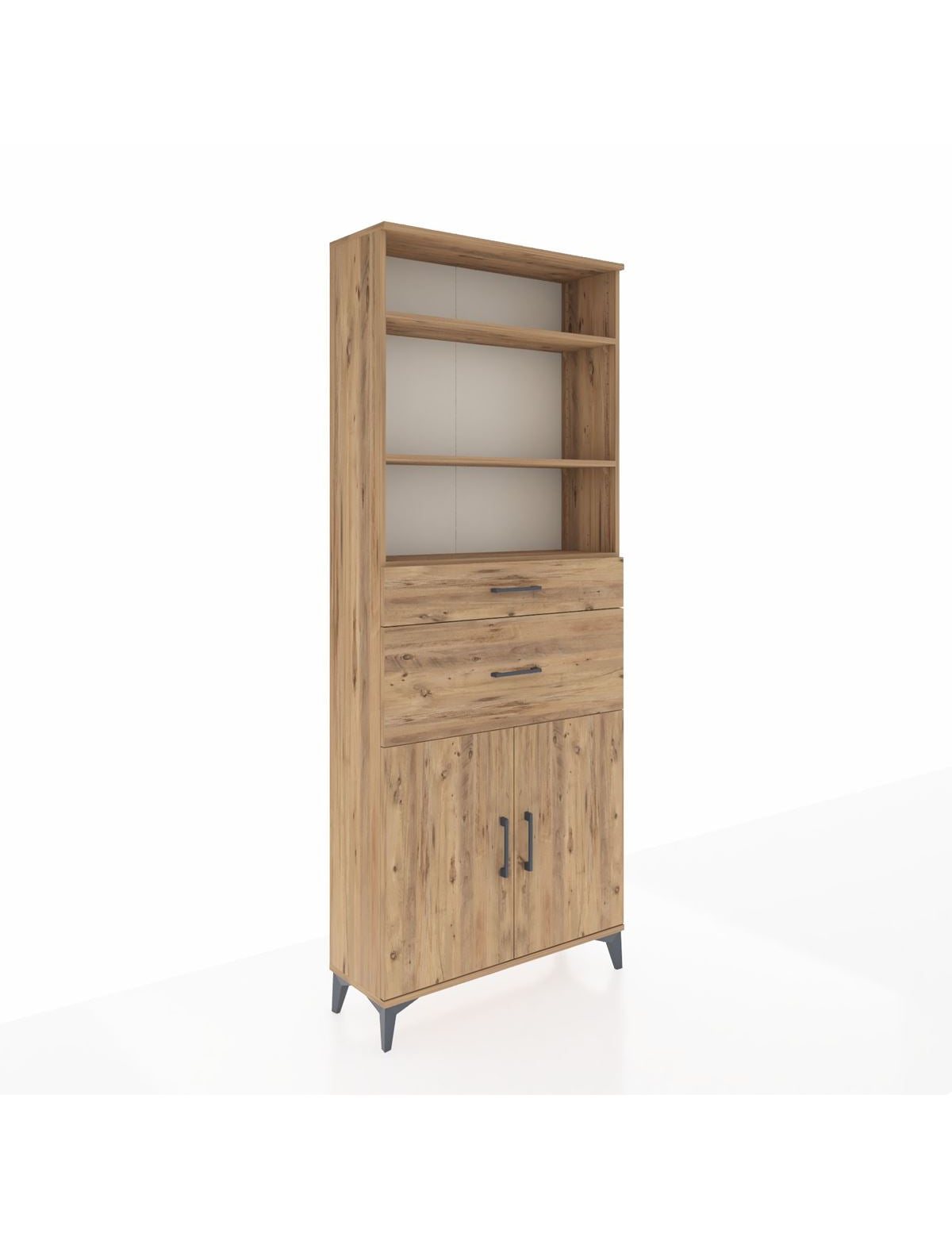 Arges Dolap 4 Raflı 2 Çekmeceli 2 Kapaklı 88x30x221 - S30M172V9A