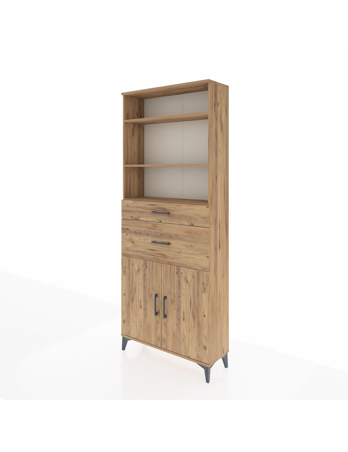 Arges Dolap 4 Raflı 2 Çekmeceli 2 Kapaklı 88x30x221 - S30M172V9A