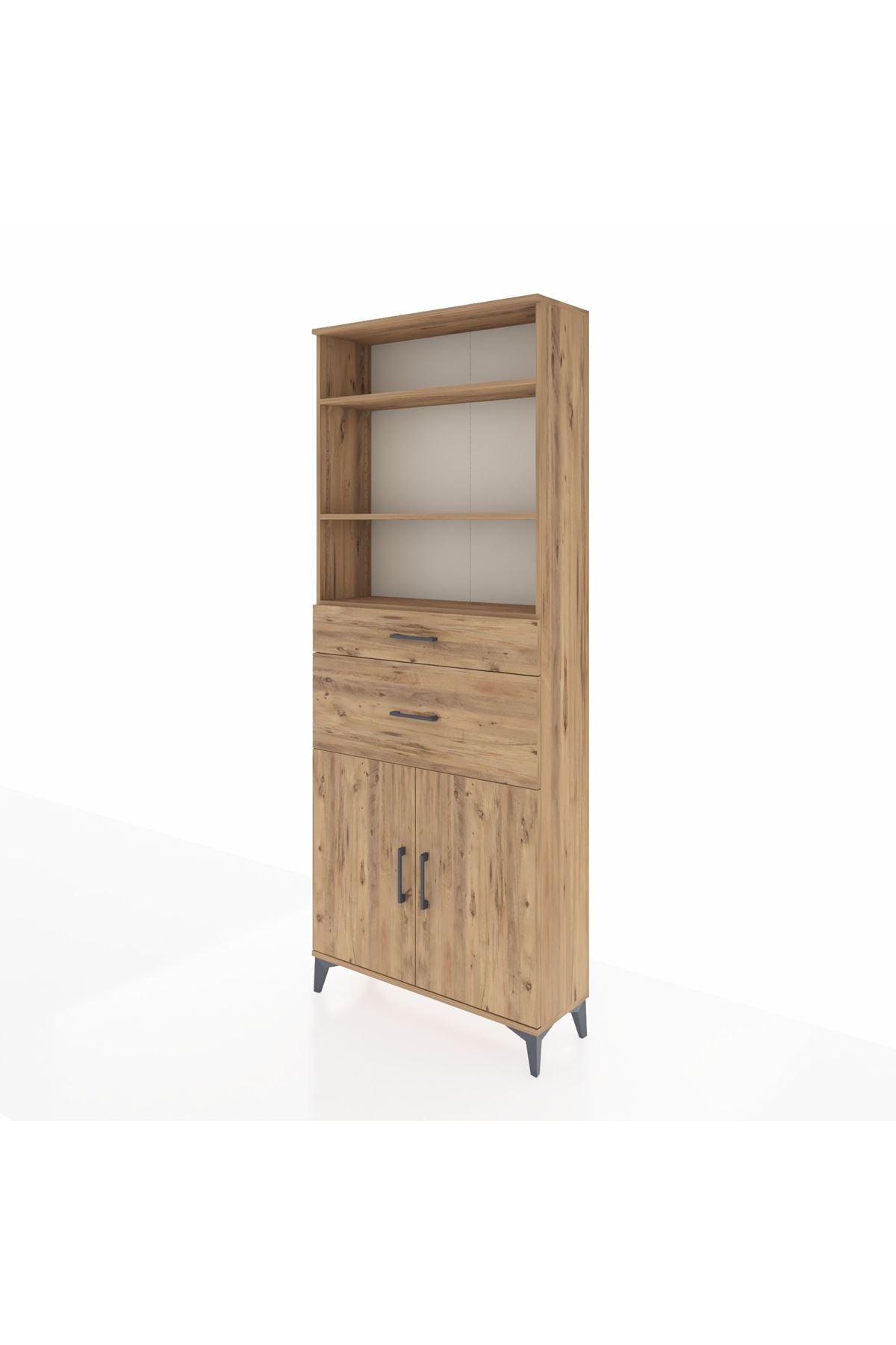 Arges Dolap 4 Raflı 2 Çekmeceli 2 Kapaklı 88x30x221 - S30M172V9A