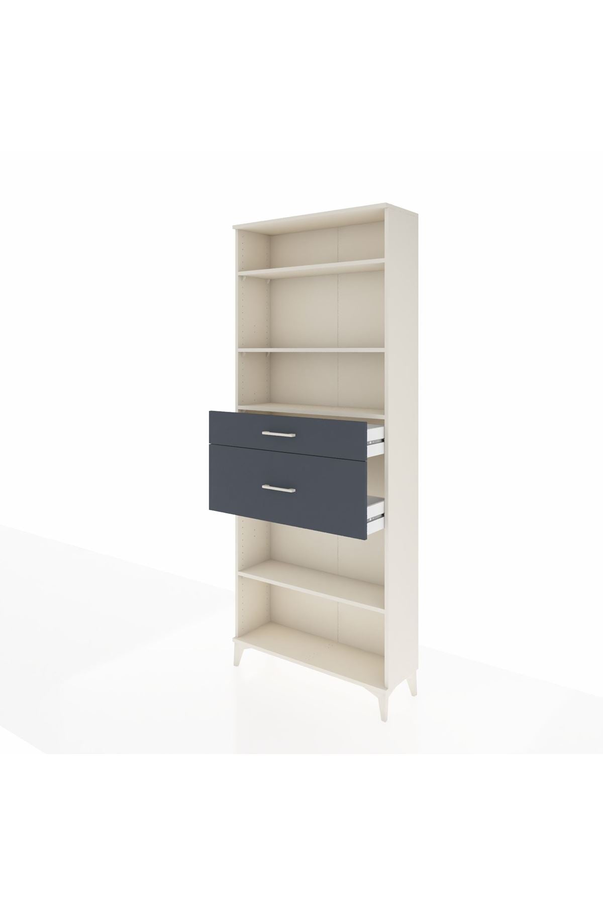 Arges Dolap 4 Raflı 2 Çekmeceli 88x30x221 - S30M173V2A