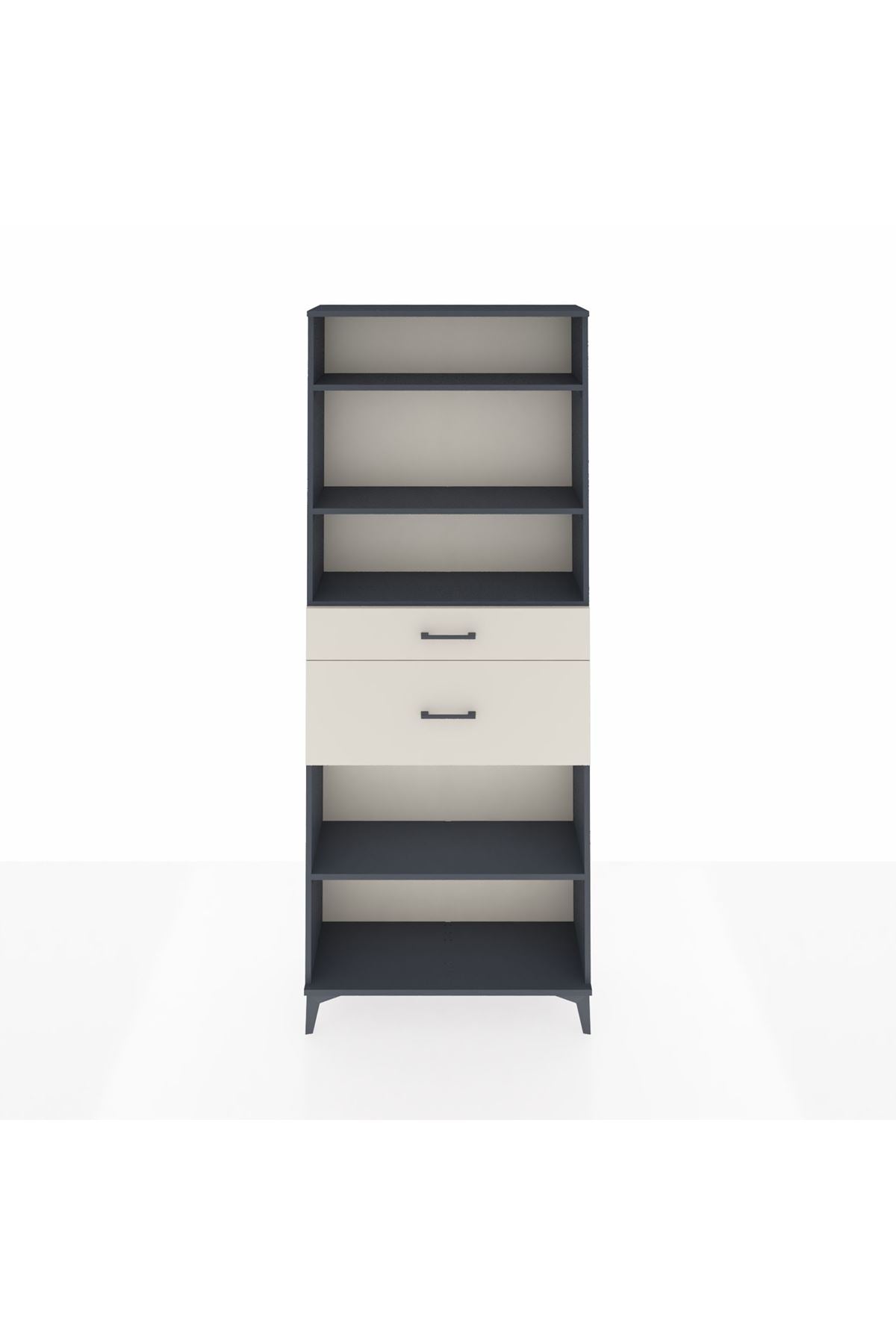 Arges Dolap 4 Raflı 2 Çekmeceli 88x30x221 - S30M173V4A