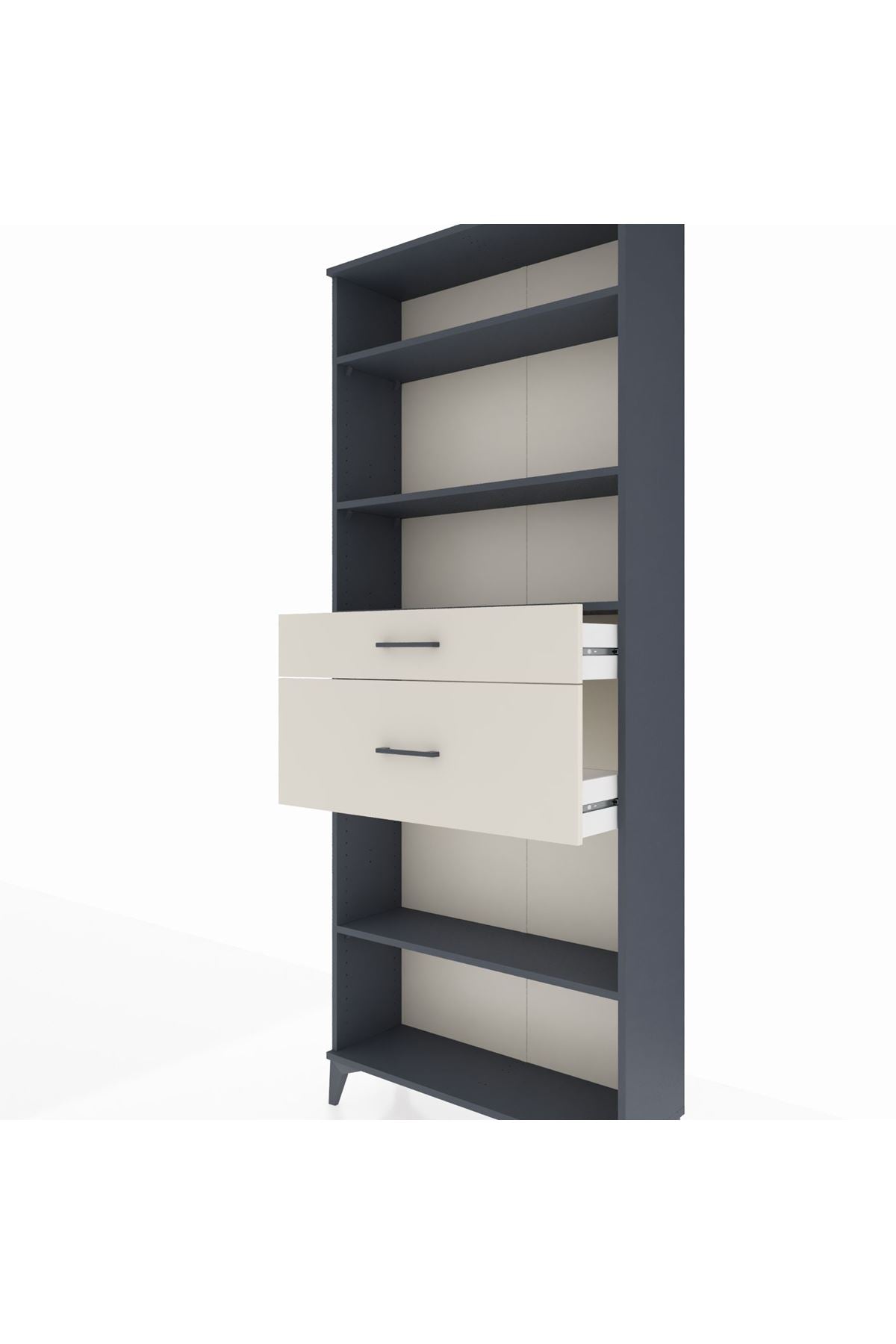 Arges Dolap 4 Raflı 2 Çekmeceli 88x30x221 - S30M173V4A