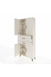 Arges Dolap 4 Raflı 2 Çekmeceli 4 Kapaklı 88x30x221 - S30M174V1A