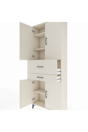 Arges Dolap 4 Raflı 2 Çekmeceli 4 Kapaklı 88x30x221 - S30M174V1A