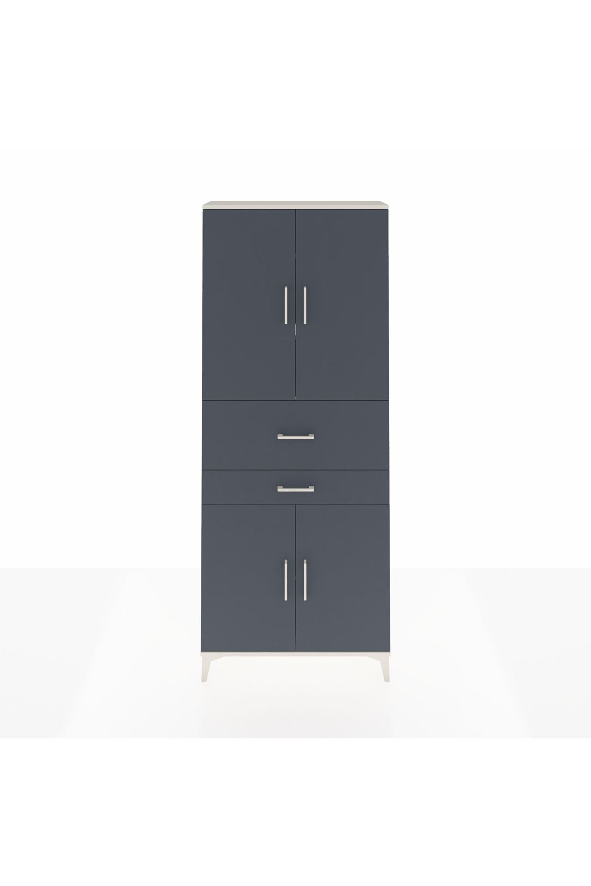 Arges Dolap 4 Raflı 2 Çekmeceli 4 Kapaklı 88x30x221 - S30M174V2A