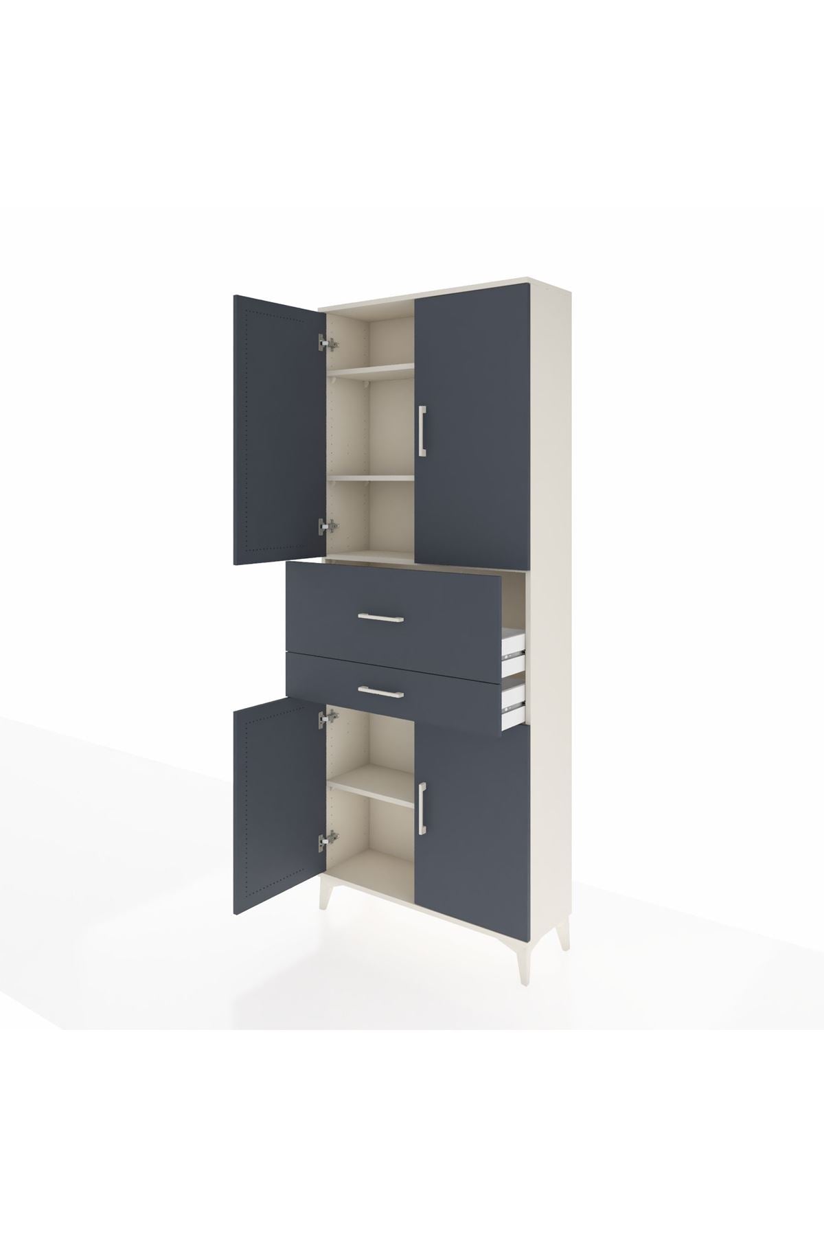 Arges Dolap 4 Raflı 2 Çekmeceli 4 Kapaklı 88x30x221 - S30M174V2A