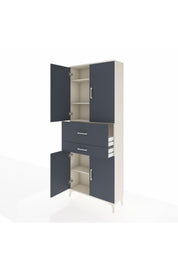 Arges Dolap 4 Raflı 2 Çekmeceli 4 Kapaklı 88x30x221 - S30M174V2A