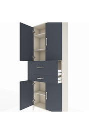Arges Dolap 4 Raflı 2 Çekmeceli 4 Kapaklı 88x30x221 - S30M174V2A