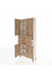 Arges Dolap 4 Raflı 2 Çekmeceli 4 Kapaklı 88x30x221 - S30M174V3A