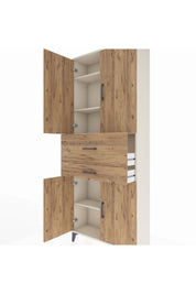 Arges Dolap 4 Raflı 2 Çekmeceli 4 Kapaklı 88x30x221 - S30M174V3A
