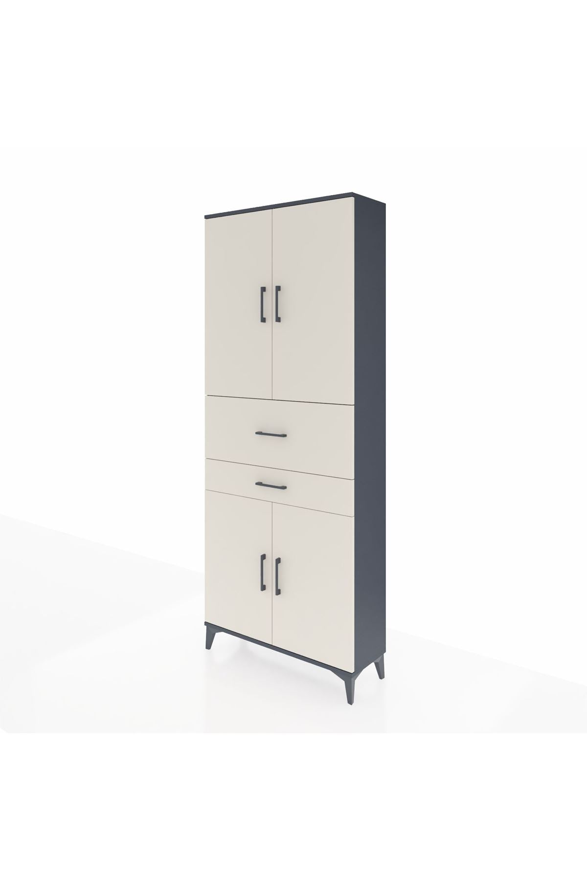 Arges Dolap 4 Raflı 2 Çekmeceli 4 Kapaklı 88x30x221 - S30M174V4A