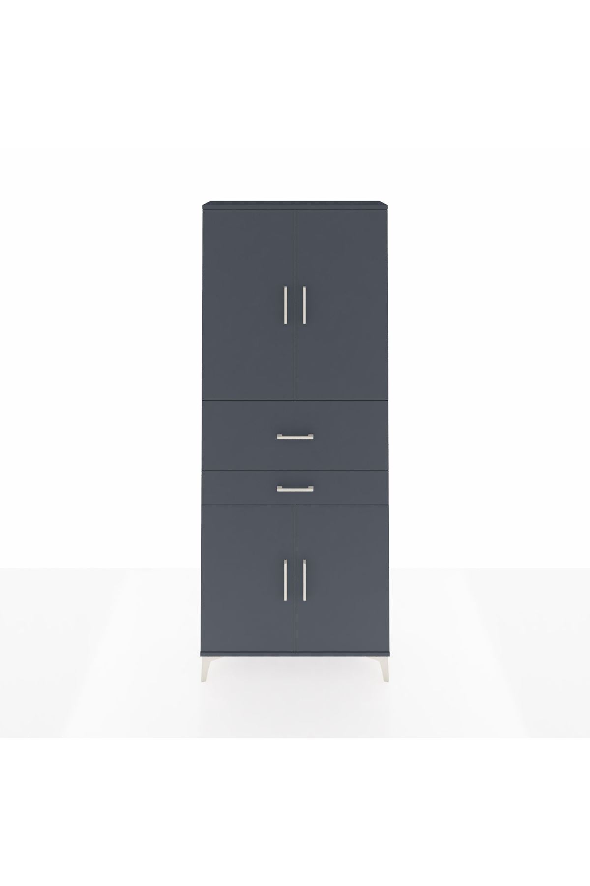 Arges Dolap 4 Raflı 2 Çekmeceli 4 Kapaklı 88x30x221 - S30M174V5A