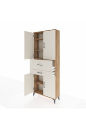 Arges Dolap 4 Raflı 2 Çekmeceli 4 Kapaklı 88x30x221 - S30M174V7A