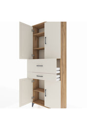 Arges Dolap 4 Raflı 2 Çekmeceli 4 Kapaklı 88x30x221 - S30M174V7A