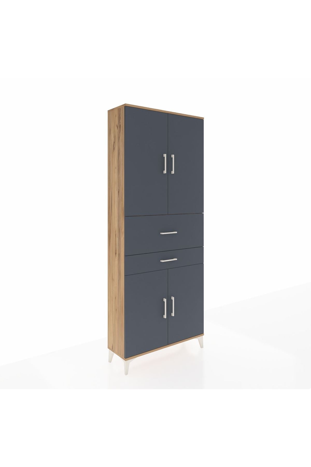 Arges Dolap 4 Raflı 2 Çekmeceli 4 Kapaklı 88x30x221 - S30M174V8A