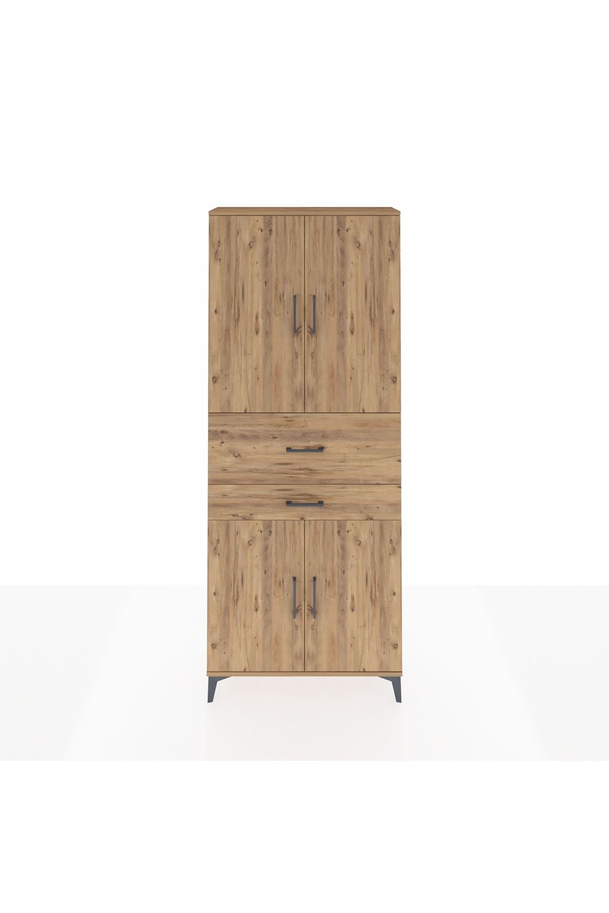 Arges Dolap 4 Raflı 2 Çekmeceli 4 Kapaklı 88x30x221 - S30M174V9A