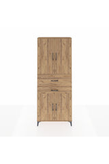 Arges Dolap 4 Raflı 2 Çekmeceli 4 Kapaklı 88x30x221