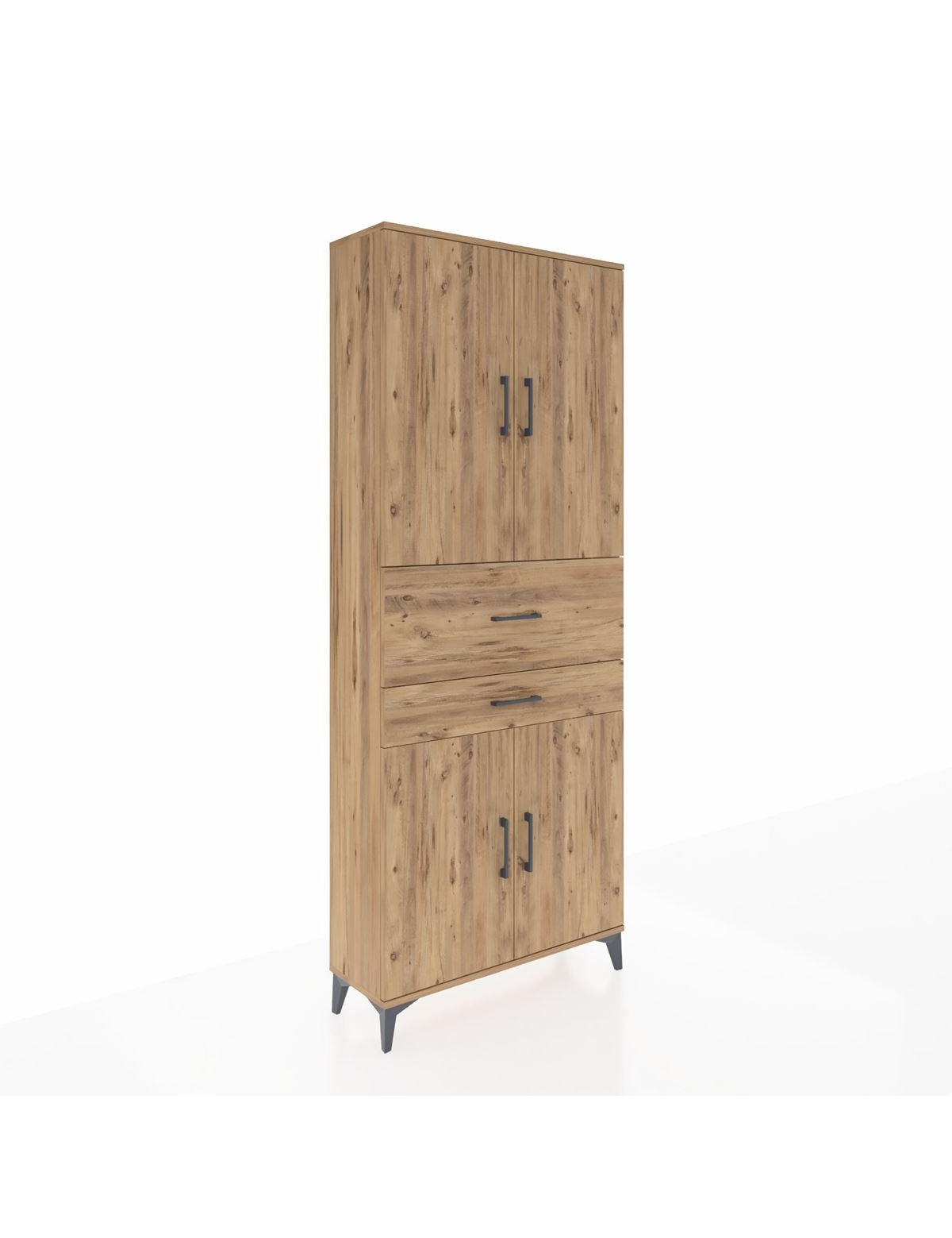 Arges Dolap 4 Raflı 2 Çekmeceli 4 Kapaklı 88x30x221 - S30M174V9A