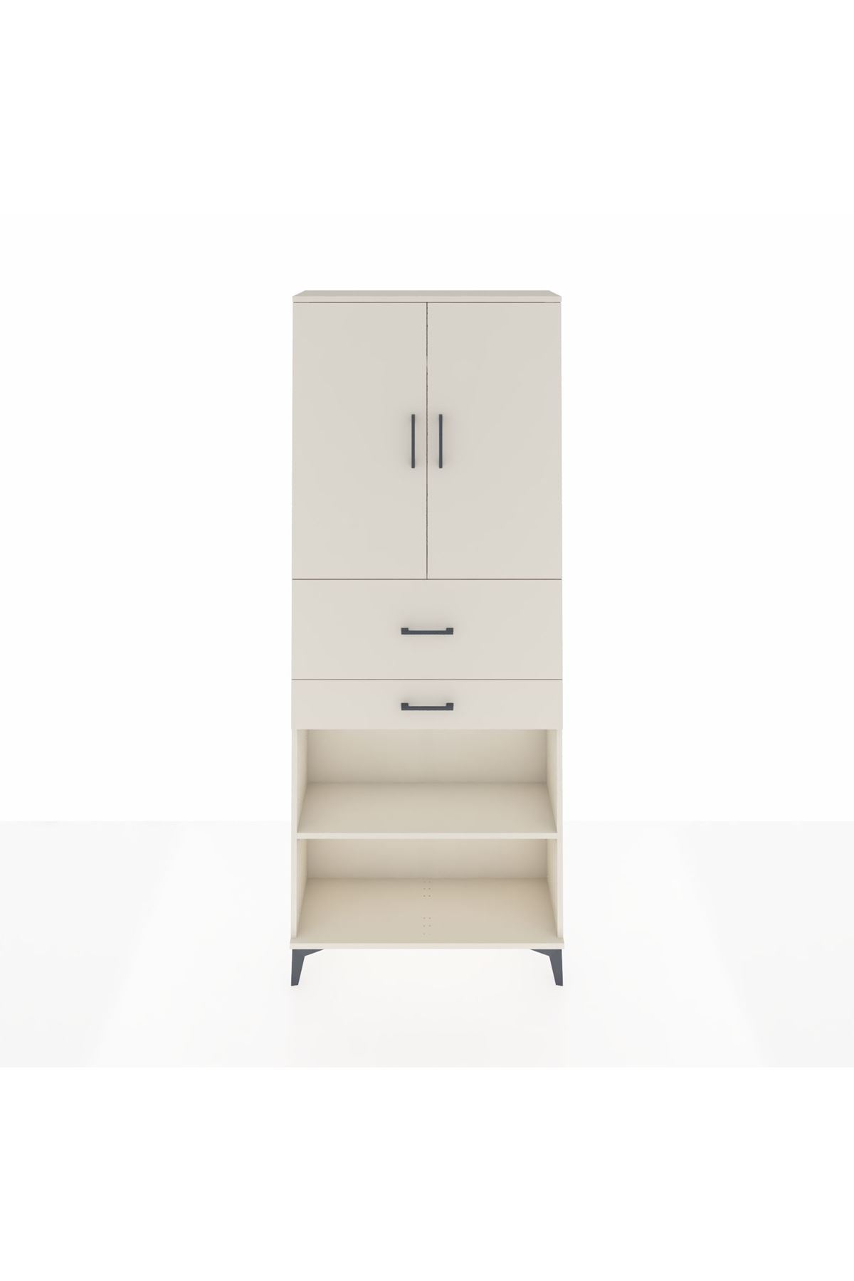 Arges Dolap 4 Raflı 2 Çekmeceli 2 Kapaklı 88x30x221 - S30M175V1A