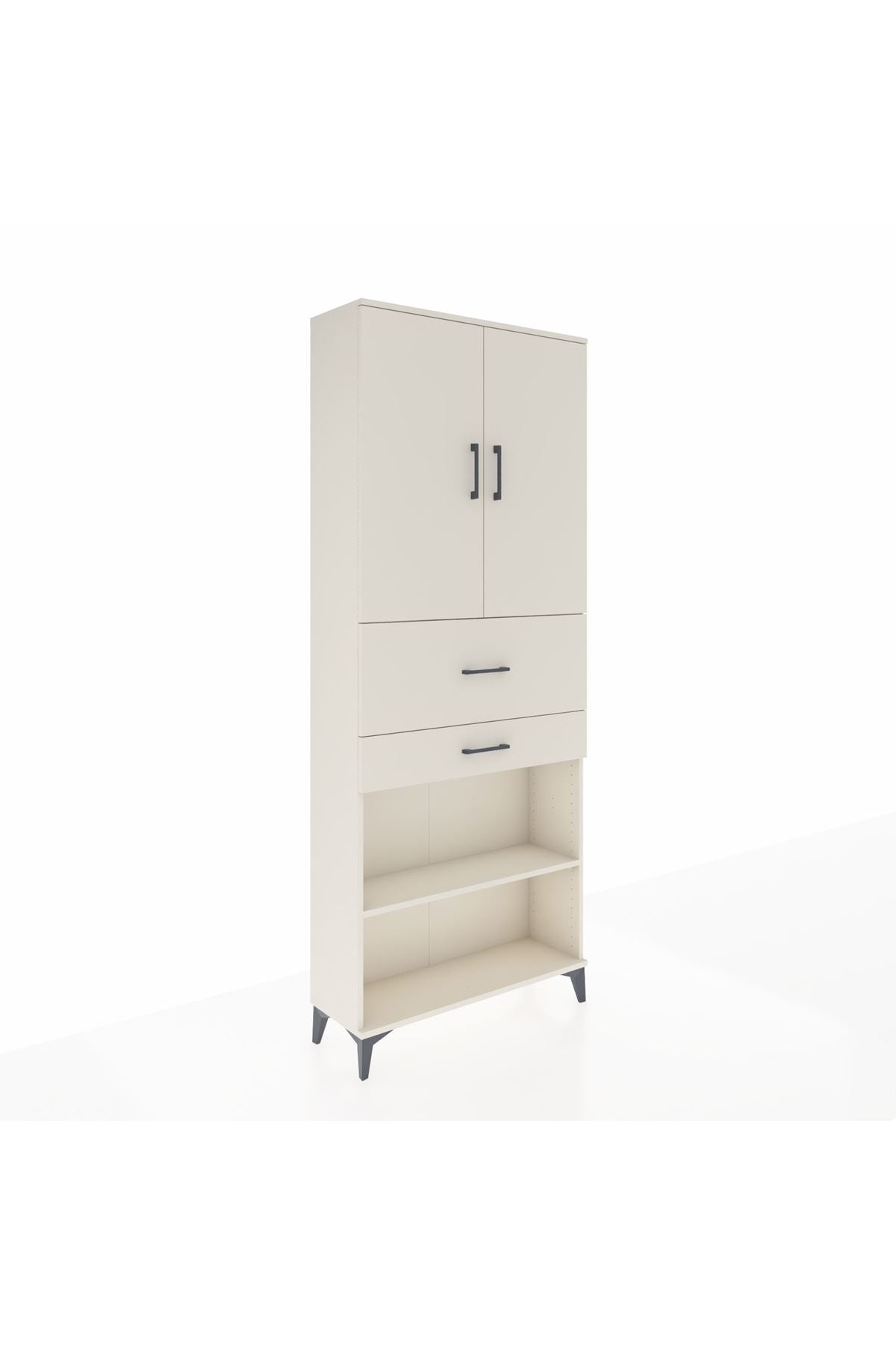 Arges Dolap 4 Raflı 2 Çekmeceli 2 Kapaklı 88x30x221 - S30M175V1A