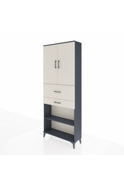 Arges Dolap 4 Raflı 2 Çekmeceli 2 Kapaklı 88x30x221 - S30M175V4A