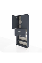 Arges Dolap 4 Raflı 2 Çekmeceli 2 Kapaklı 88x30x221 - S30M175V5A