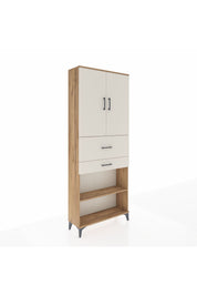 Arges Dolap 4 Raflı 2 Çekmeceli 2 Kapaklı 88x30x221 - S30M175V7A