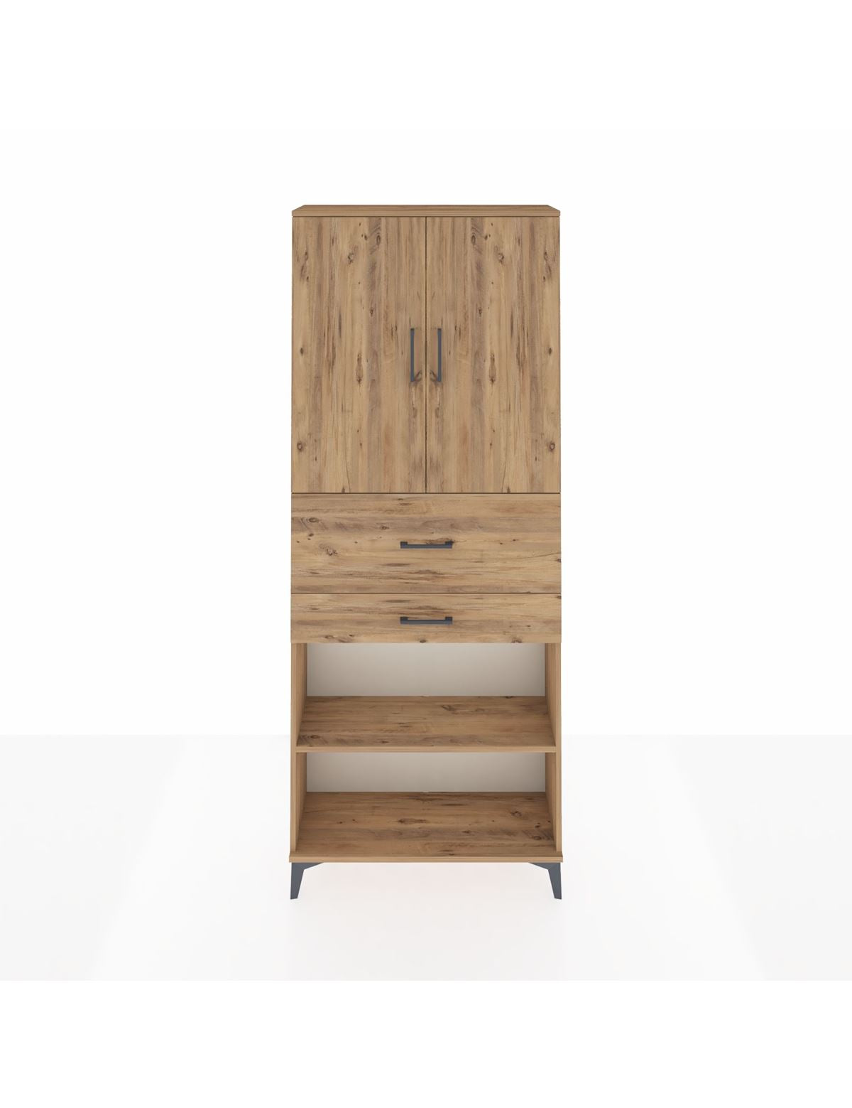Arges Dolap 4 Raflı 2 Çekmeceli 2 Kapaklı 88x30x221 - S30M175V9A