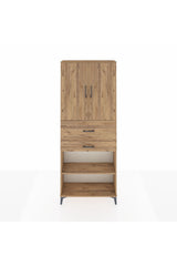 Arges Dolap 4 Raflı 2 Çekmeceli 2 Kapaklı 88x30x221